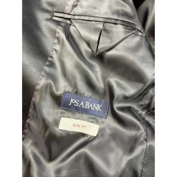 Jos. A. Bank Mens 40R Slim Fit Jacquard Floral Dinner Jacket Pink Pink Blue - Picture 8 of 12